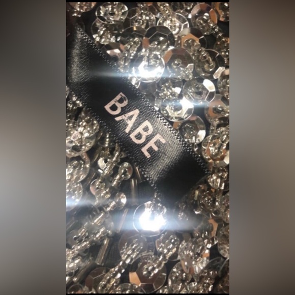 sequins vintage sequins & black ruched dress by Babe - Picture 10 of 16